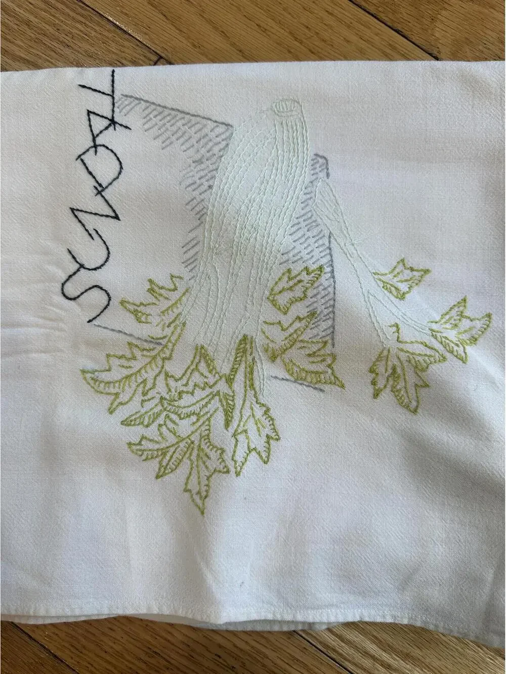 6 VTG Days Of The Week Embroidered Flour Sack Tea Towels Farmhouse Cottagecore